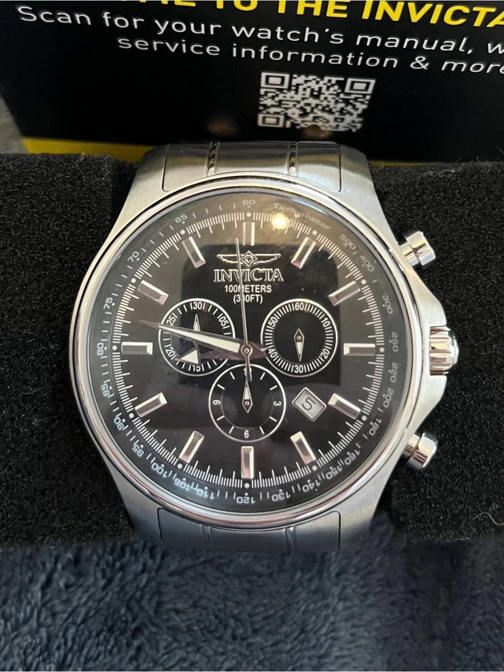 Invicta Specialty Swiss Mvmt | Date Stainless Steel Mens Watch Black Dial | NEW!